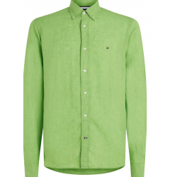 Camicia Tommy Hilfiger in lino lime