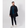 Cappotto uomo nero Yes Zee con gilet interno