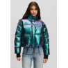 Karl Lagerfeld GIACCA IMBOTTITA IRIDESCENTE CROPPED