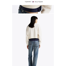 Felpa tommy oversize in sherpa donna ancient white