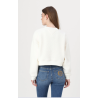 Felpa tommy oversize in sherpa donna ancient white