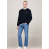 tommy hilfiger uomo Pullover slim fit in maglia intrecciata navy