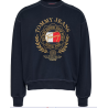 Felpa tommy hilfiger uomo con ricamo lux navy