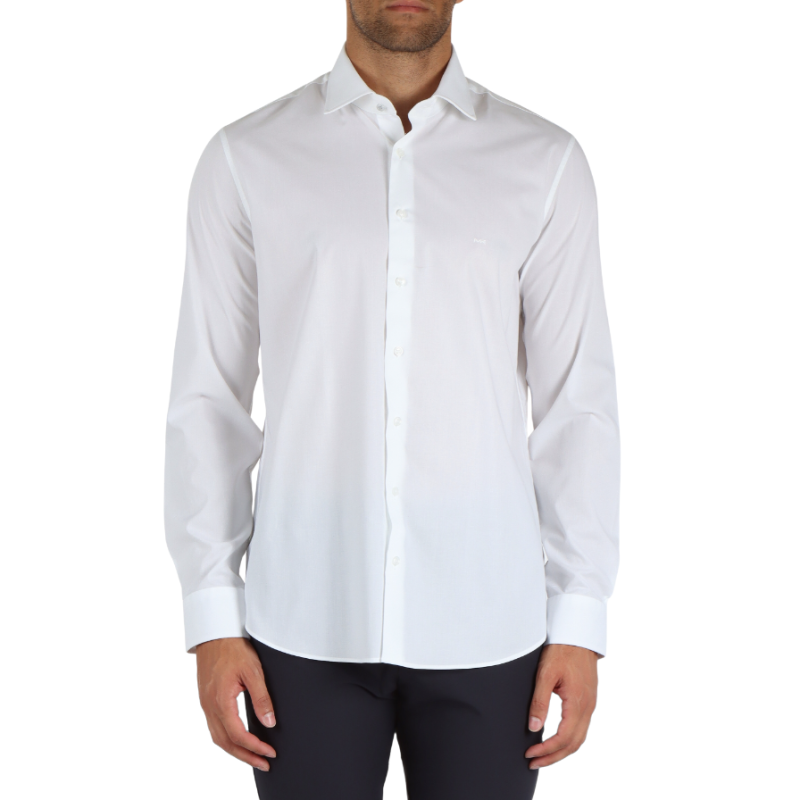 MICHAEL MICHAEL KORS Camicia bianca slim fit in cotone stretch