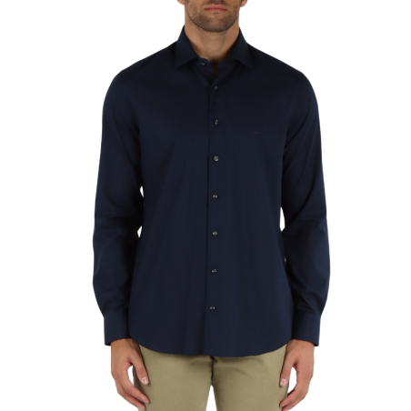 MICHAEL MICHAEL KORS Camicia slim fit blu in cotone stretch