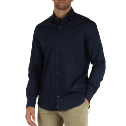 MICHAEL MICHAEL KORS Camicia slim fit blu in cotone stretch