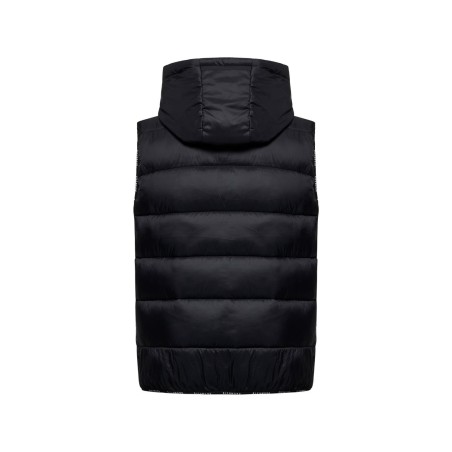 RICHMOND PADDED GILET con cappuccio JACKET  BLACK