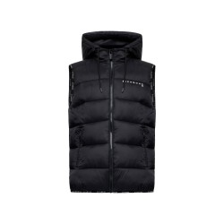 RICHMOND PADDED GILET con cappuccio JACKET  BLACK