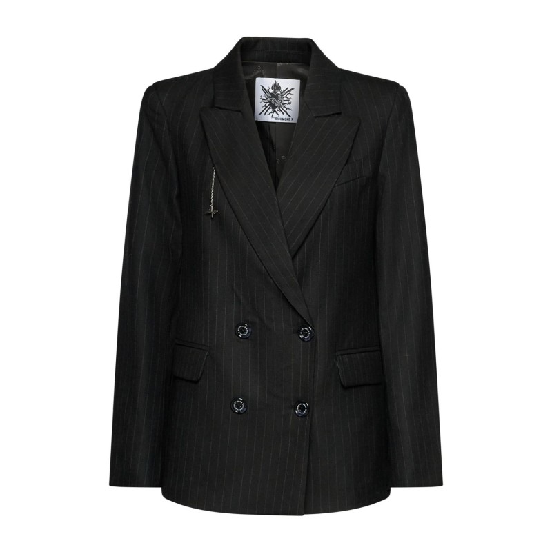 GIACCA DONNA RICHMOND GESSATO NERO/BIANCO