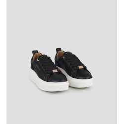 Sneaker Alexander Smith Stone Donna in nero e dettagli in laminato nero