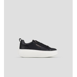 Sneaker Alexander Smith Stone Donna in nero e dettagli in laminato nero