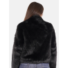 Giacca corta donna yes-zee in ecopelliccia-nero