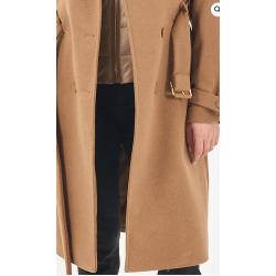 yeszee cappotto donna doppiopetto camel gilet staccabile