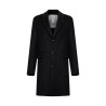 Cappotto Richmond nero monopetto con tasche a patta