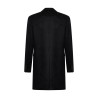 Cappotto Richmond nero monopetto con tasche a patta