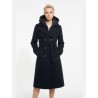 yeszee cappotto donna doppiopetto nero gilet staccabile