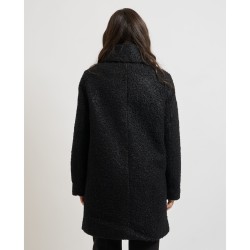 cappotto donna yes zee in boucle nero donna