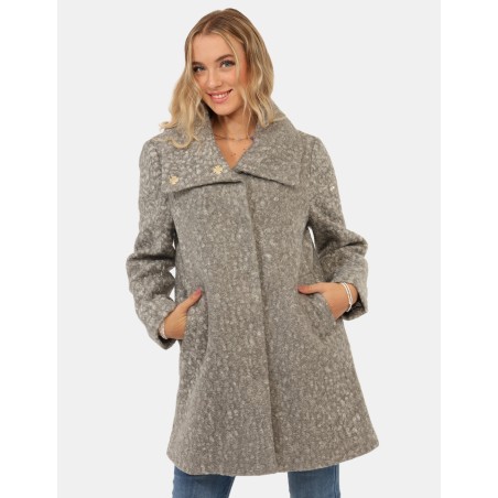 cappotto donna yes zee in boucle grigio donna