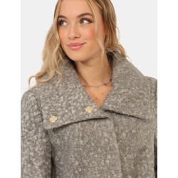 cappotto donna yes zee in boucle grigio donna