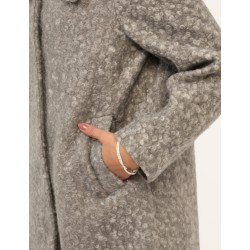 cappotto donna yes zee in boucle grigio donna
