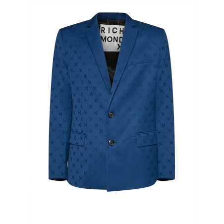 Giacca monopetto Richmond navy/logo