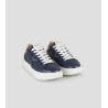 Sneaker Alexander Smith College Uomo in pelle blu e tallone bianco