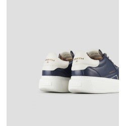 Sneaker Alexander Smith College Uomo in pelle blu e tallone bianco