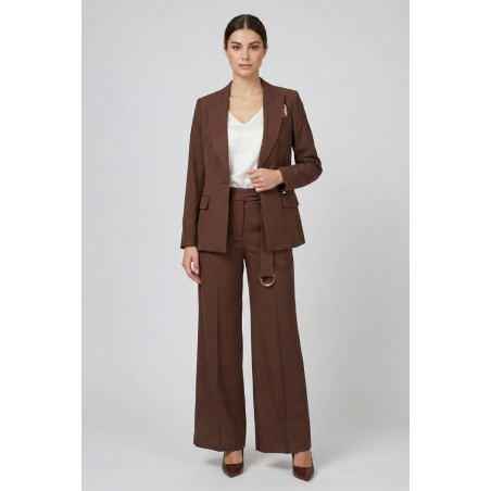 Markup tailleur  misto viscosa cacao