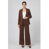 Markup tailleur  misto viscosa cacao