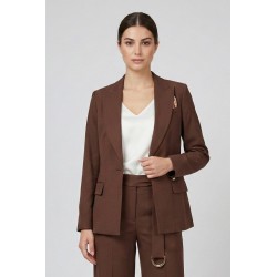 Markup tailleur  misto viscosa cacao