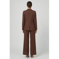 Markup tailleur  misto viscosa cacao