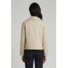 Markup trench corto doppiopetto in cotone beige MW1640018