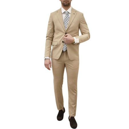 Markup abito monopetto beige