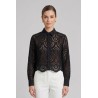 Markup camicia cropped in pizzo sangallo MW1630014