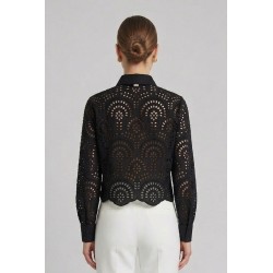 Markup camicia cropped in pizzo sangallo MW1630014