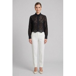 Markup camicia cropped in pizzo sangallo MW1630014