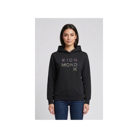 John Richmond felpa con cappuccio UWP26029 nero