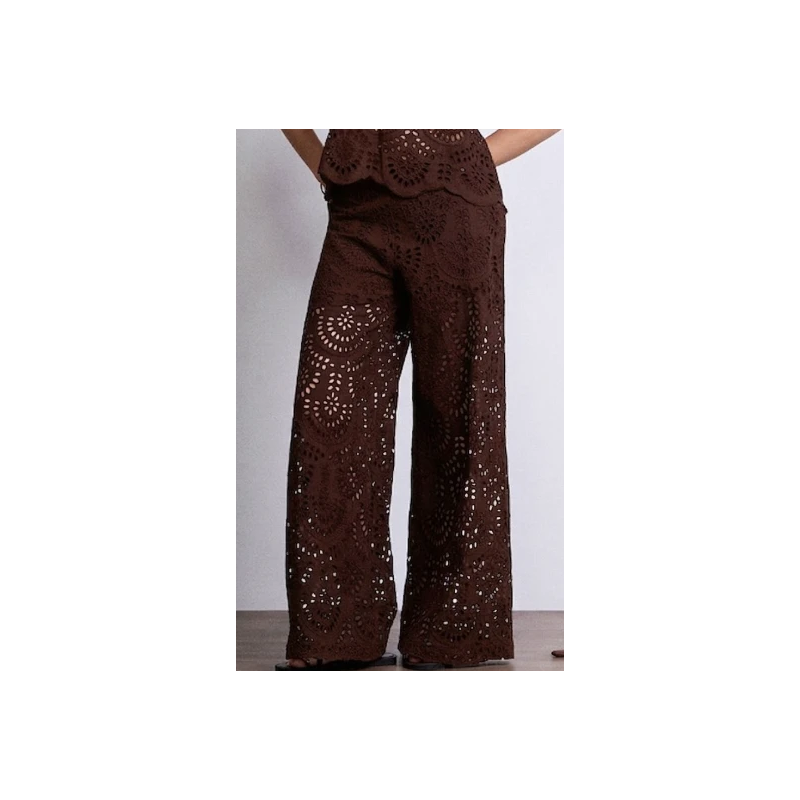 Pantapalazzo donna MARKUP pizzo cacao