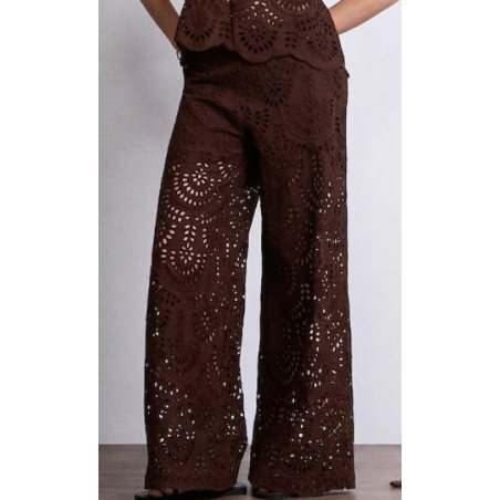 Pantapalazzo donna MARKUP pizzo cacao