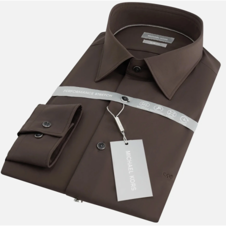 Michael Kors uomo Camicia Performance cioccolato