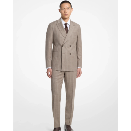 Blazer in flanella di misto lana a righe
