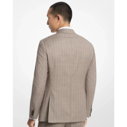Blazer in flanella di misto lana a righe