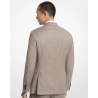 Blazer in flanella di misto lana a righe