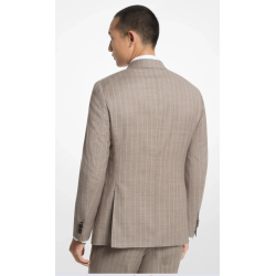 Blazer in flanella di misto lana a righe