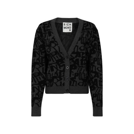 CARDIGAN LOGO UWA26053CD GD GREY