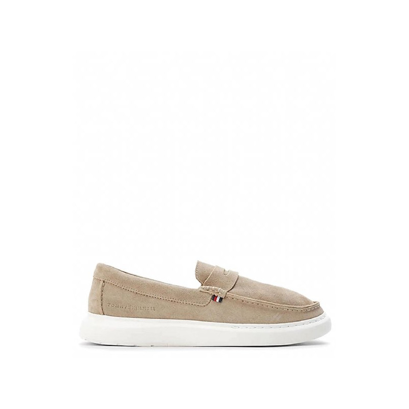 MOCASSINI tommy hilfiger IN PELLE SCAMOSCIATA beige